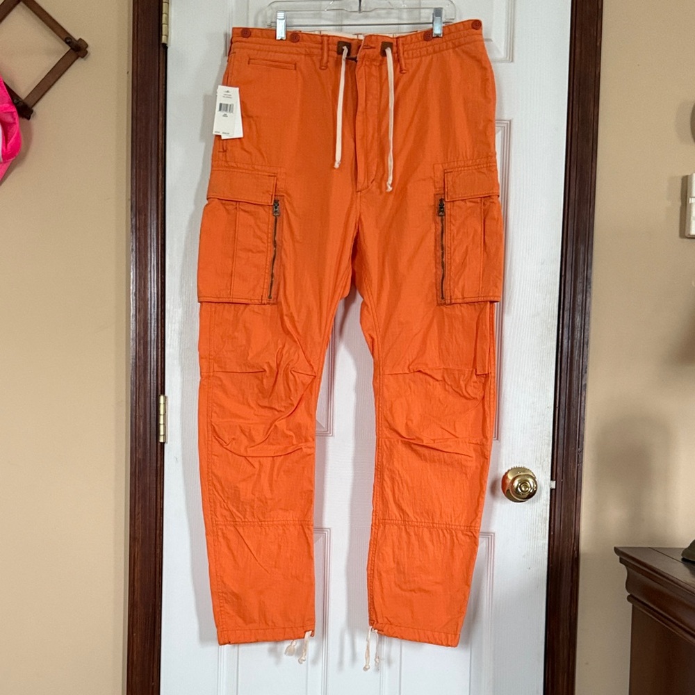 Ralph Lauren Double RL Bright Orange Cargo Pants
